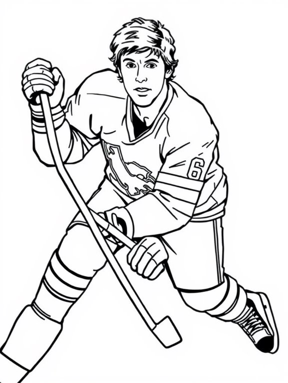 gretzky coloring page hockey