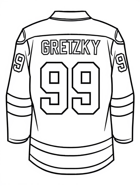 gretzky jersey coloring activity