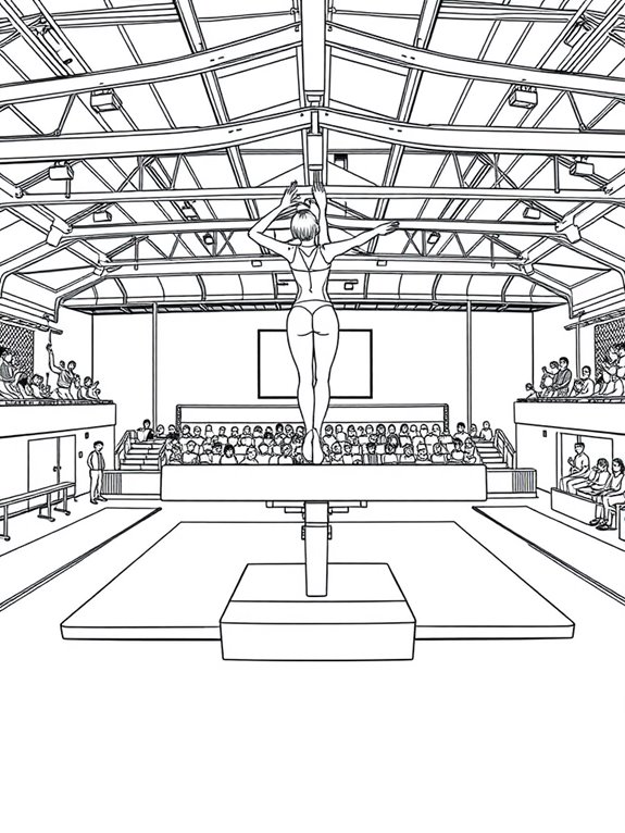 gymnastics arena coloring page