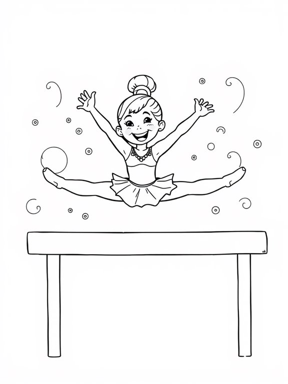 gymnastics coloring activity fun