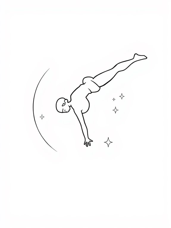 gymnastics flip coloring page