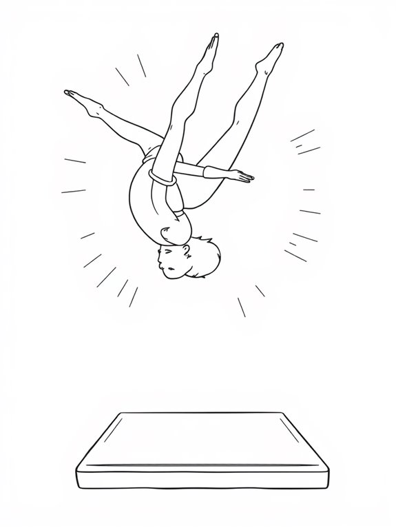 gymnastics flip coloring page