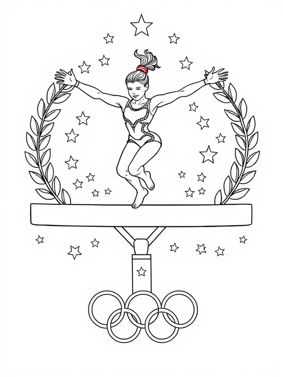 gymnastics olympic sports coloring