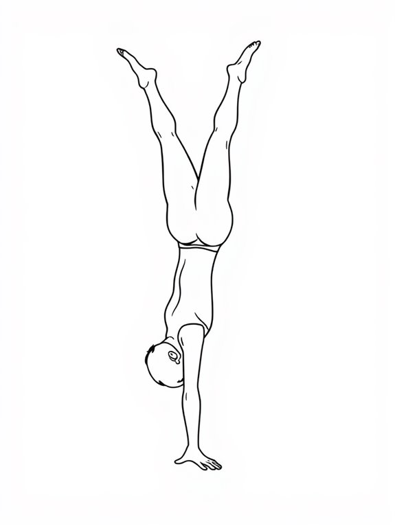 gymnastics pose coloring page