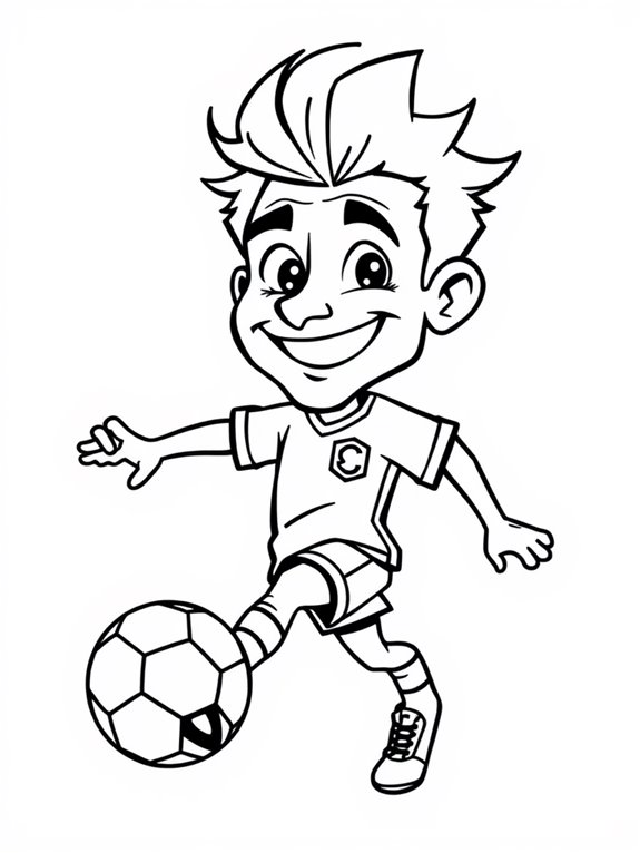 haaland cartoon coloring page