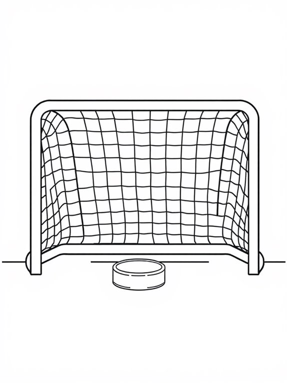 hockey net coloring activity