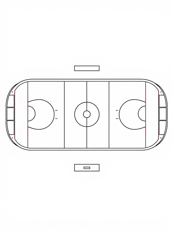 hockey rink coloring page