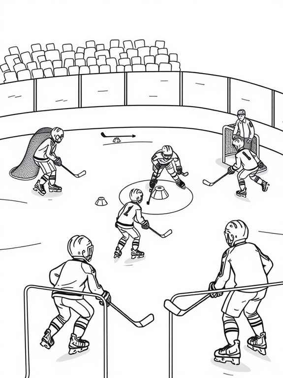 hockey training drills coloring page