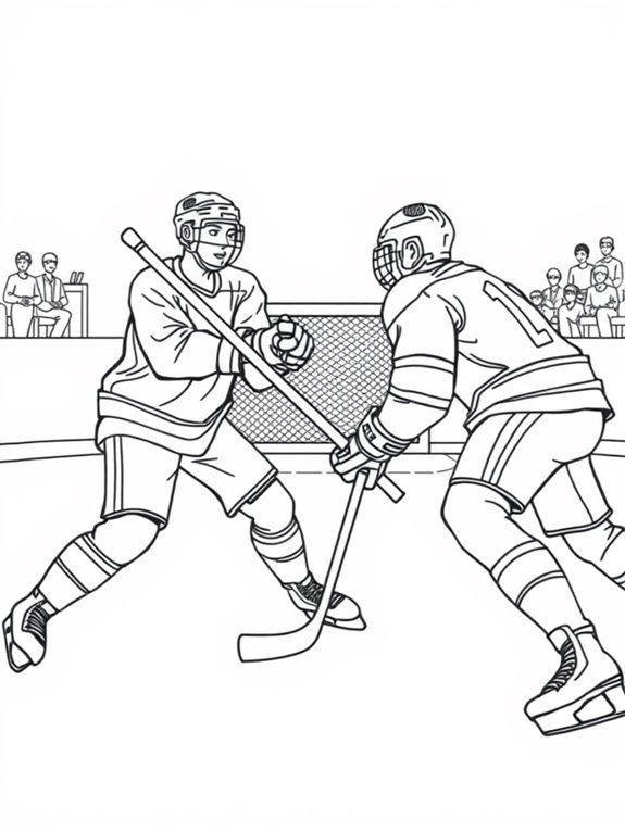 ice hockey coloring page