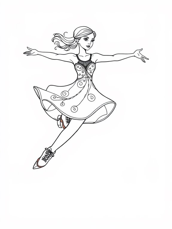 ice skating figure outline