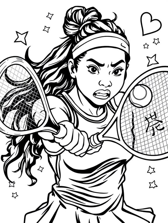 inspiring naomi osaka coloring page