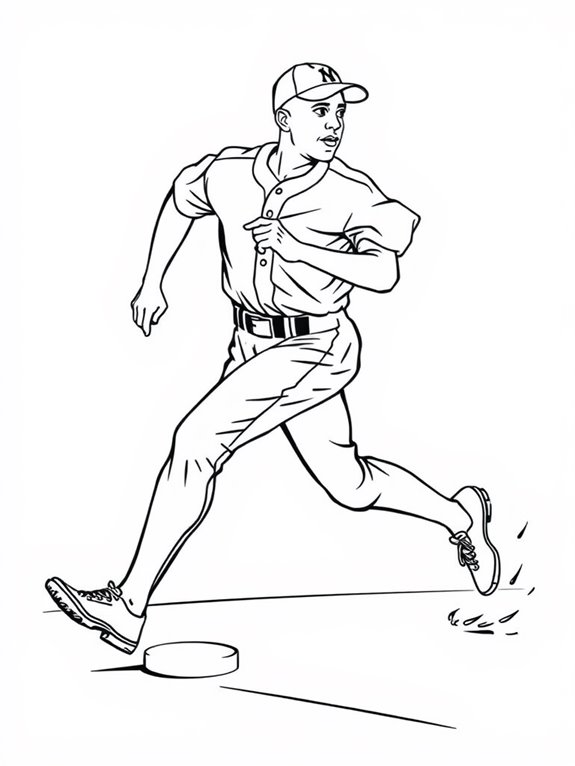 jackie robinson baseball coloring page