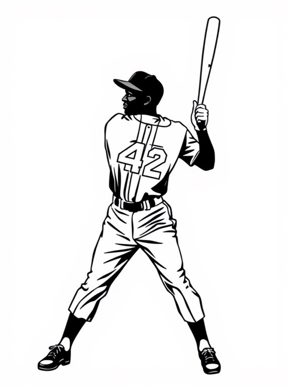 jackie robinson coloring page