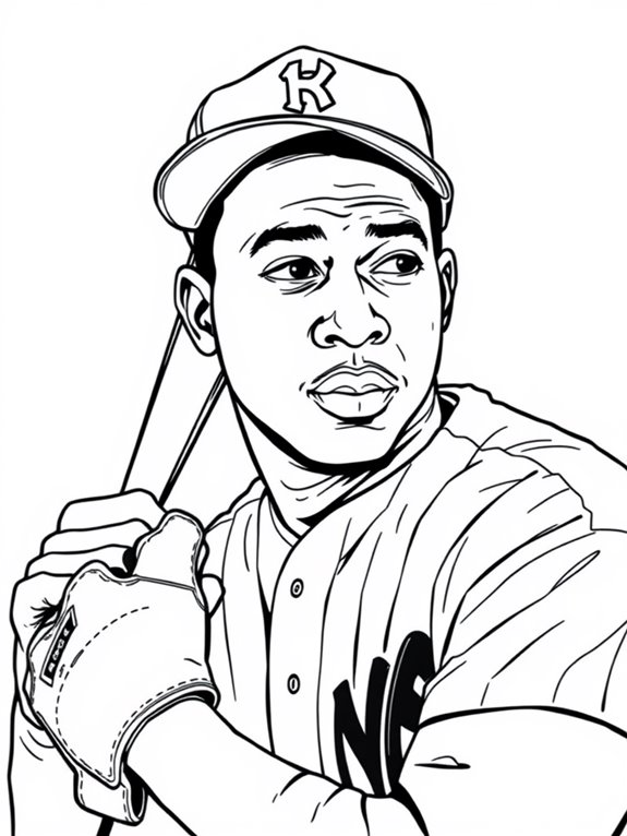 jackie robinson coloring page