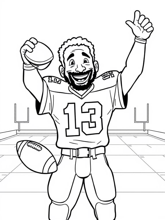 jerry rice coloring page