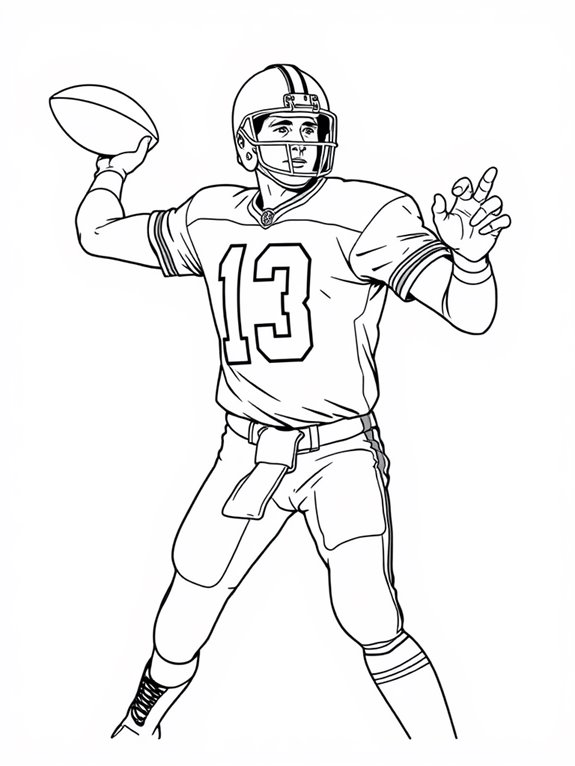 joe montana coloring page