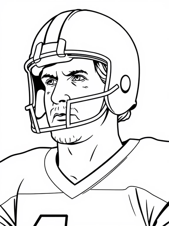 joe montana coloring page