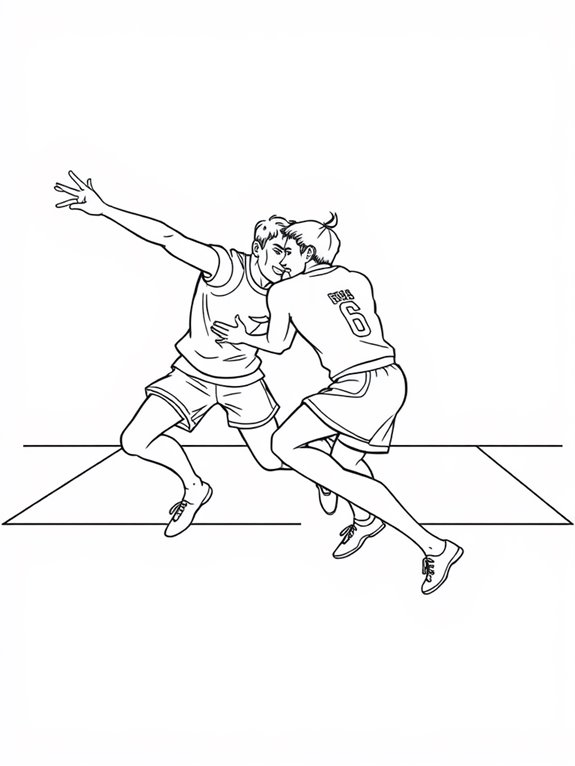 kabaddi action coloring page