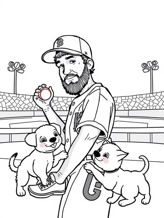 kershaw with adorable pet