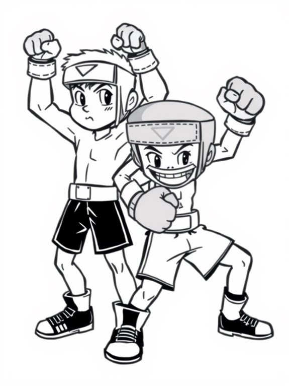 kid friendly mma coloring page