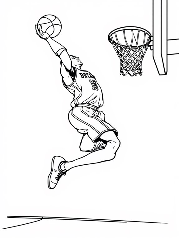 kobe bryant basketball coloring page