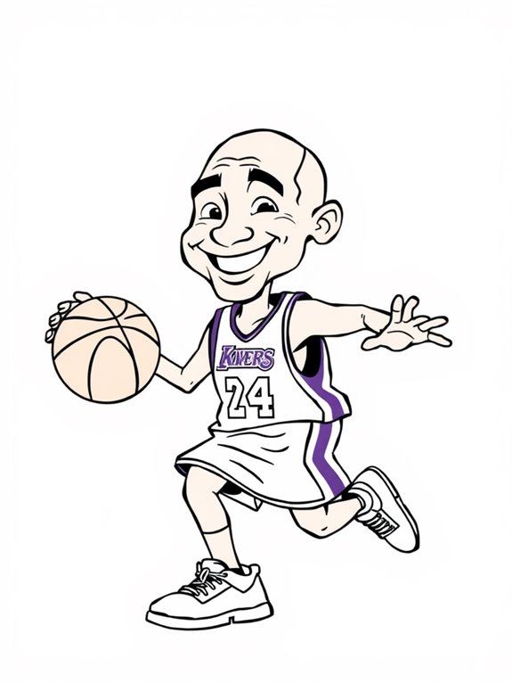 kobe bryant coloring page