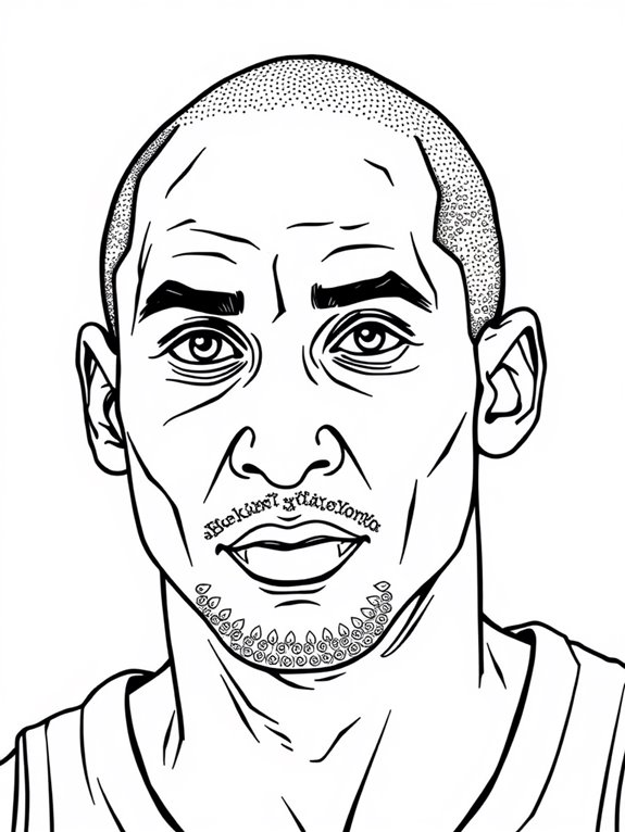 kobe bryant coloring page