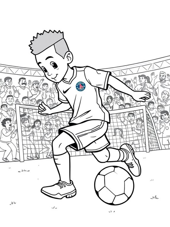 kylian mbappe coloring page