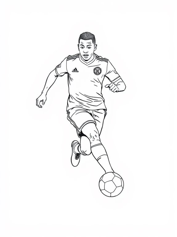 kylian mbappe coloring page