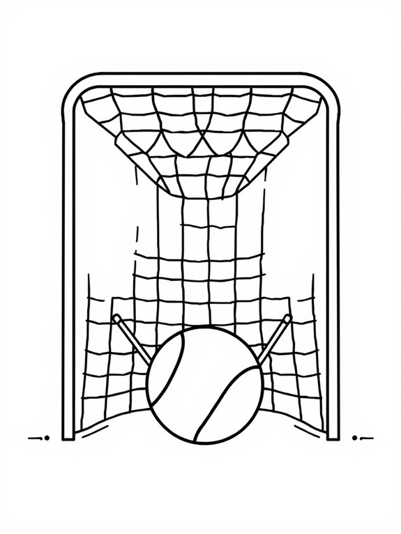 lacrosse goal coloring activity