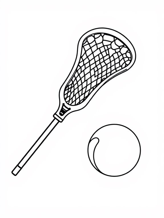 lacrosse stick and ball