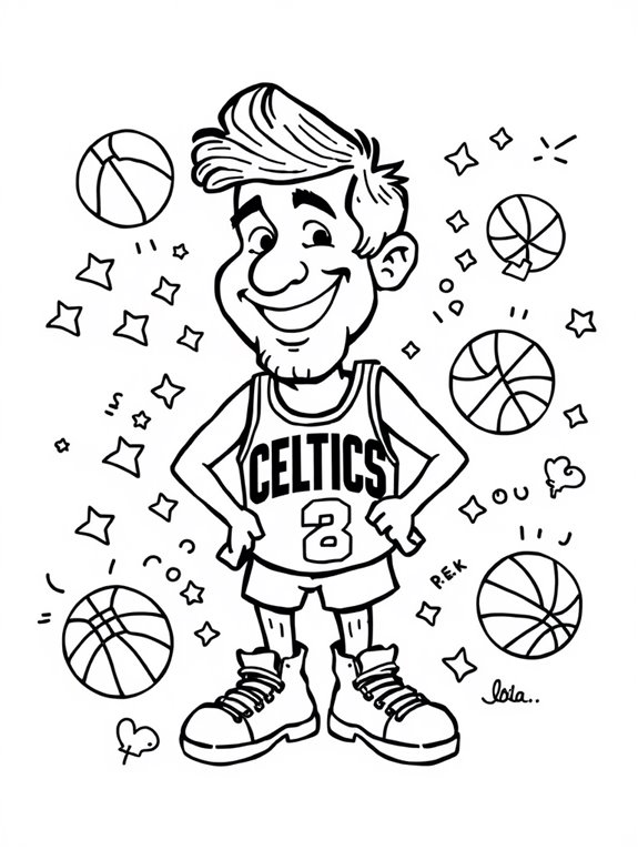 larry bird fun coloring