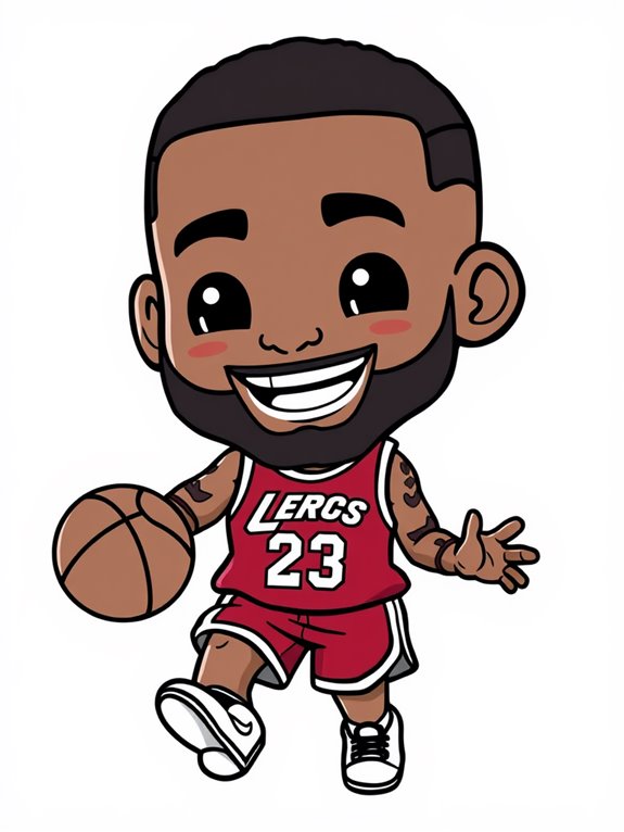 lebron james chibi coloring