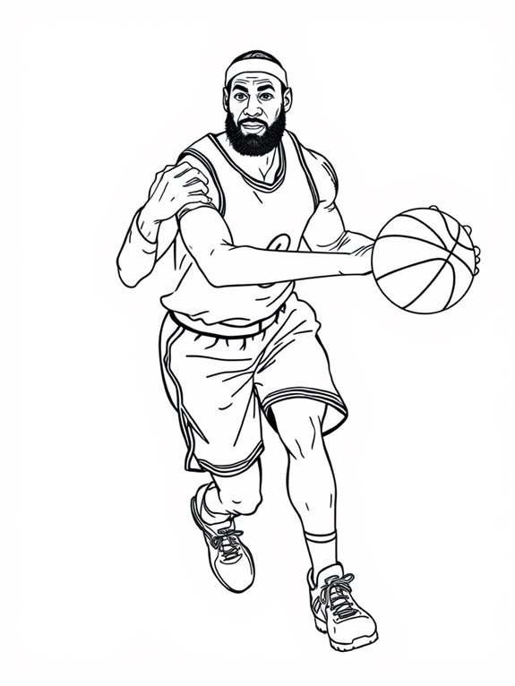 lebron james coloring page