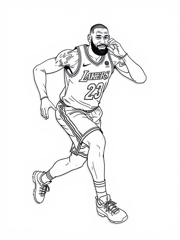 lebron james coloring page