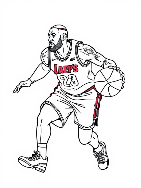 lebron james coloring page