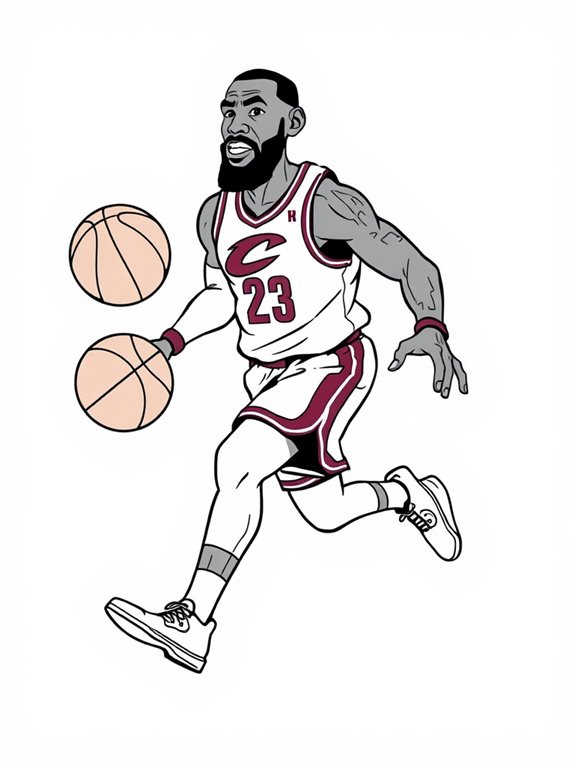 lebron james coloring page