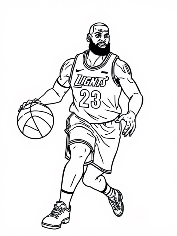 lebron james coloring page