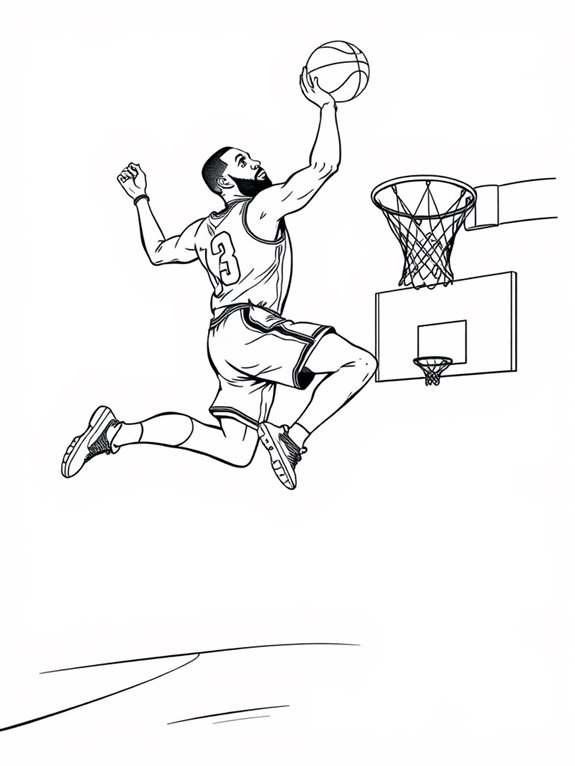 lebron james dunking art