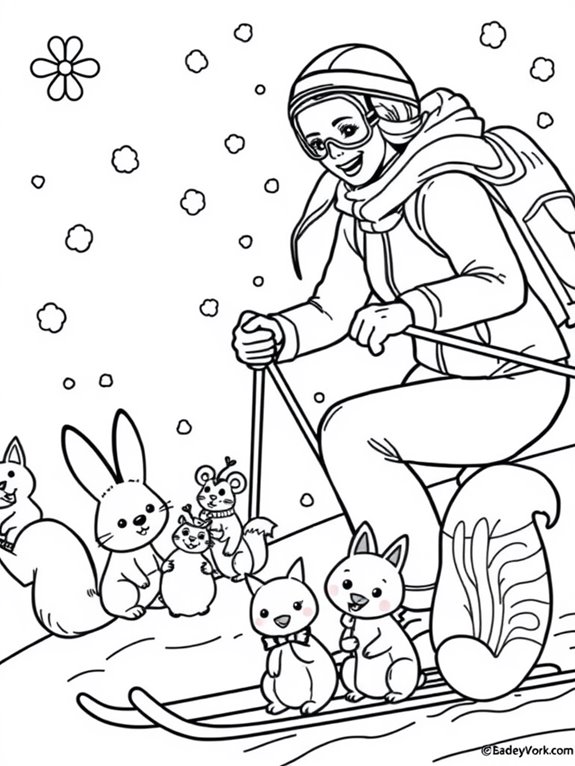 lindsey vonn animal coloring page