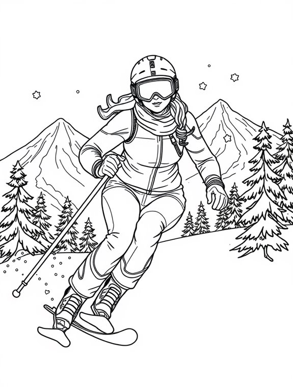 lindsey vonn coloring activity