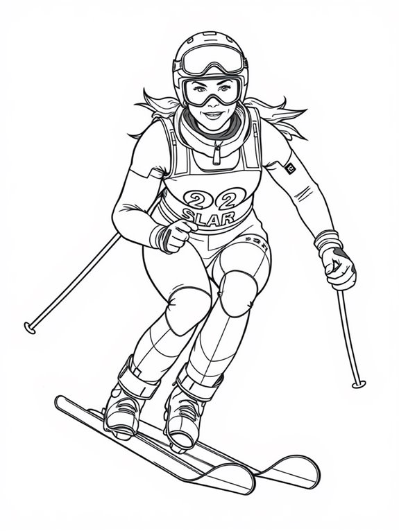 lindsey vonn coloring page