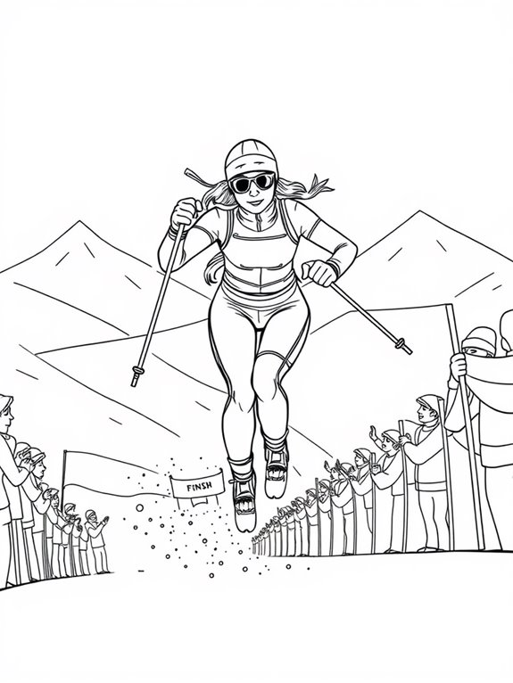 lindsey vonn finish line coloring