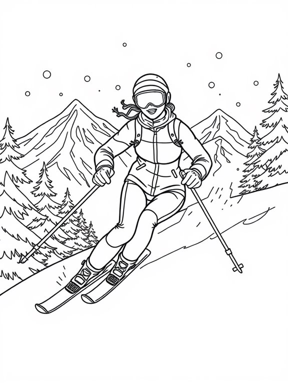 lindsey vonn winter sports illustration