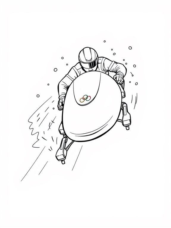 luge olympic sports coloring