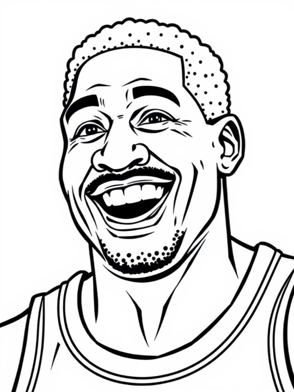 magic johnson coloring page