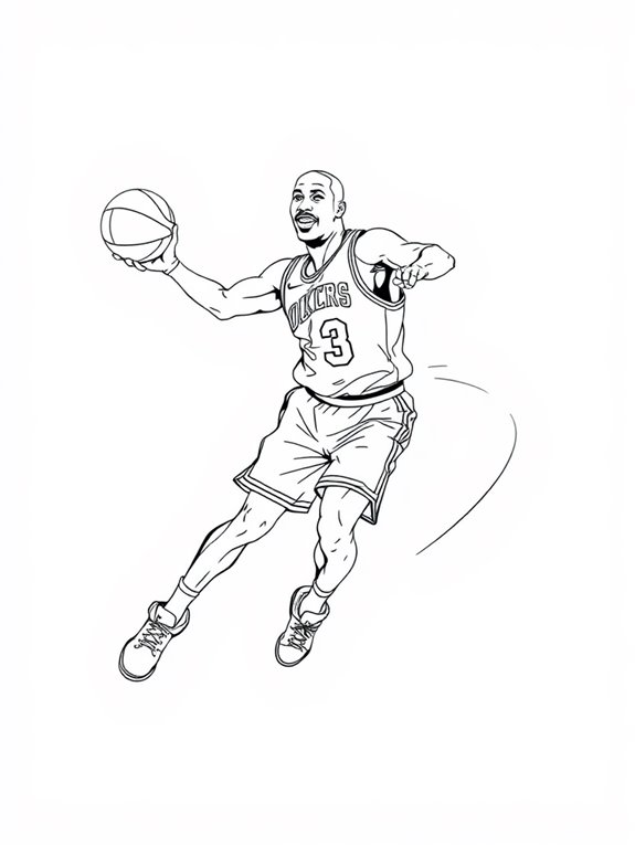 magic johnson coloring page