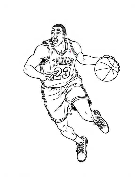 magic johnson coloring page