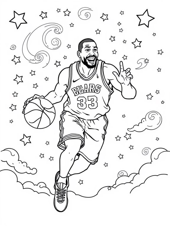 magic johnson coloring page