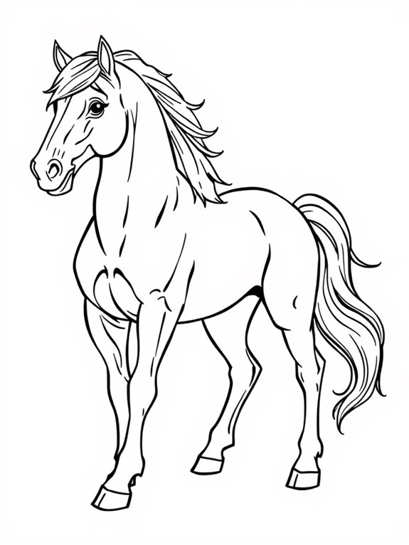 majestic stallion coloring page